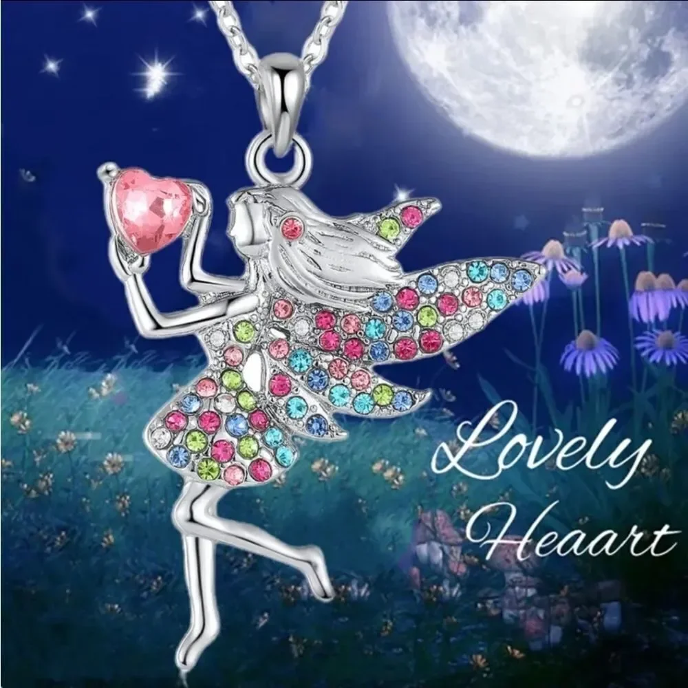 Stunning Fairy Rhinestones Necklace For Adults And Kids